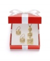 Channel divine style in this Greek-inspired jewelry set. Necklace and earrings feature a unique cut-out key design crafted in 14k gold over sterling silver and sterling silver. Approximate necklace length: 18 inches. Approximate pendant drop: 2 inches. Approximate earring drop: 1-1/4 inches. Wrapped & ready to give in a red gift box; while supplies last.