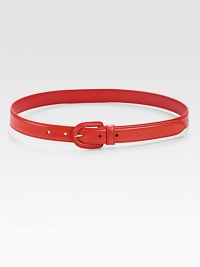 A supple, goatskin leather design with a self-covered, oval buckle. Width, about 1Made in Italy A supple, goatskin leather design with a self-covered, oval buckle. Width, about 1Made in Italy