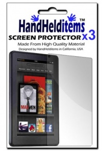 Handhelditems Anti-Fingerprint, Anti-Glare, Matte Finishing Screen Protector For Amazon Kindle Fire Tablet 3 Pack Package include a HandHelditems Sketch Stylus Pen Handhelditems Anti-Fingerprint, Anti-Glare, Matte Finishing Screen Protector For Amazon Kindle Fire Tablet 3 Pack Package include a HandHelditems Sketch Stylus Pen