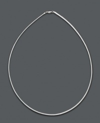 Perfect for all your slides and pendants, this sleek and simple omega necklace by Giani Bernini is crafted in sterling silver. Approximate length: 17-1/2 inches. Perfect for all your slides and pendants, this sleek and simple omega necklace by Giani Bernini is crafted in sterling silver. Approximate length: 17-1/2 inches.