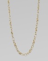 A classic style with radiant 18k gold circle and oval links. 18k goldLength, about 33Lobster clasp closureMade in Italy