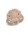 Effy Jewlery Rose Gold Diamond Ring, 1.01 TCW Ring size 7