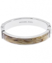 Michael Kors Bracelet, Silver Tone Horn Hinge Bangle Michael Kors Bracelet, Silver Tone Horn Hinge Bangle