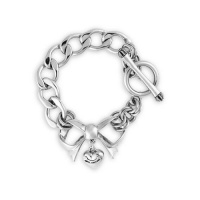 Juicy Couture Bow Starter Charm Bracelet Silver Juicy Couture Bow Starter Charm Bracelet Silver