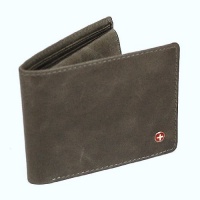 Alpine Swiss Men's Leather Bifold Wallet with Flip Up ID Window - Removable - Gray Comes in a Gift Bag Luxurious Pullup Crunch Leather Featuring Suede Lined Bill Sections Alpine Swiss Men's Leather Bifold Wallet with Flip Up ID Window - Removable - Gray Comes in a Gift Bag Luxurious Pullup Crunch Leather Featuring Suede Lined Bill Sections