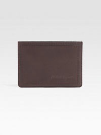 Handsomely crafted of rich Italian calfskin leather with multiple card slots.Two credit card slots Two open slots 4¼W X 3H Made in Italy Handsomely crafted of rich Italian calfskin leather with multiple card slots.Two credit card slots Two open slots 4¼W X 3H Made in Italy