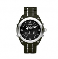 Fossil Men's BQ9383 Olive Stainless Steel Bracelet Black Analog-Digital Dial Watch Fossil Men's BQ9383 Olive Stainless Steel Bracelet Black Analog-Digital Dial Watch
