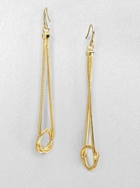 A modern style with a radiant knotted snake chain. BrassLength, about 2.75Hook backImported A modern style with a radiant knotted snake chain. BrassLength, about 2.75Hook backImported