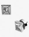 Michael Kors Square Cubic Zirconia Stud Earrings - Silver