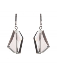 Sheer elegance in neutral colors. Kenneth Cole New York earrings feature faceted taupe stone drops in silver tone mixed metal. Approximate drop: 2 inches. Sheer elegance in neutral colors. Kenneth Cole New York earrings feature faceted taupe stone drops in silver tone mixed metal. Approximate drop: 2 inches.