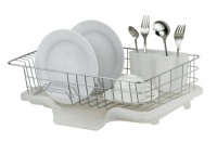 Sakura Compact Dish Rack Stainless Steel / Kitchenware Drying Rack / Dish Drainer with Removable Plastic Tray, Utensils Rack, Iron with Chrome Finished, Easy to Assemble, Silver, AE-922 Sakura Compact Dish Rack Stainless Steel / Kitchenware Drying Rack / Dish Drainer with Removable Plastic Tray, Utensils Rack, Iron with Chrome Finished, Easy to Assemble, Silver, AE-922