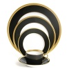 Haviland's Laque de Chine Gold is both timeless and modern, enabling traditional color-matching selections to radical color combinations. Unique pieces' smooth, bold colors are united by a brilliant gold band.