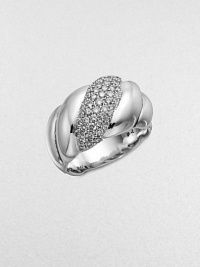 From the Sculpted Cable Collection. Luminous pavé diamonds sparkle on a cable band of sterling silver.Diamonds, 0.64 tcw Sterling silver Width, about ½ Imported From the Sculpted Cable Collection. Luminous pavé diamonds sparkle on a cable band of sterling silver.Diamonds, 0.64 tcw Sterling silver Width, about ½ Imported