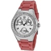 Invicta Women's 1642 Angel Crystal Accented White Dial Pink Silicone Watch