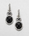 From the Renaissance Collection. Rich, faceted black onyx stones set in sleek sterling silver in a pretty drop design. Black onyxSterling silverDrop, about .5Post backImported 