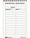 TOPS Log In and Password Log Book, 3 x 5 Inch, Top Spiral, 24 Sheets, White (21635)