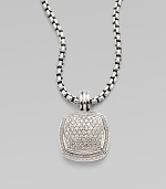 From the Albion Collection. Set in sterling silver this diamond enhancer is a dazzling peice. Diamonds, 2tcw Size, about ½L X ½ W Imported Please note: Chain sold separately. 