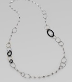From the Mobile Collection. Multiple sterling silver links with 18K yellow gold and black onyx accents.Black onyx 18k yellow gold & sterling silver Length, about 42 Lobster clasp Imported 