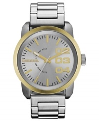 Like a ring of fire, the golden bezel on this Diesel watch is white-hot.