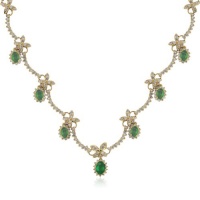 Effy Jewelry Effy® 14K Yellow Gold Diamond and Emerald Pendant 4.98 Tcw. Effy Jewelry Effy® 14K Yellow Gold Diamond and Emerald Pendant 4.98 Tcw.