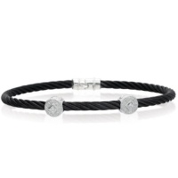 NEW LADIES CHARRIOL CELTIC NOIR 18K GOLD STEEL DIAMOND BANGLE BRACELET STACKABLE NEW LADIES CHARRIOL CELTIC NOIR 18K GOLD STEEL DIAMOND BANGLE BRACELET STACKABLE
