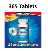 Kirkland Signature Non Drowsy Allerclear Loratadine Tablets, Antihistamine, 10mg, 365-Count Kirkland Signature Non Drowsy Allerclear Loratadine Tablets, Antihistamine, 10mg, 365-Count