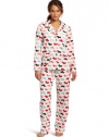 Dearfoams Women's Piped Notch Collar Pajama