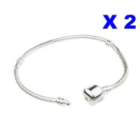 T-W-O Platinium Plated Starter Master Bracelets - Pandora Charms & Beads Compatible Silver Plated- (Available in Sizes 6, 6.5, 7, 7.5, 8, 8.5, 9 Inch Lengths) - Select Size From Drop Down Window T-W-O Platinium Plated Starter Master Bracelets - Pandora Charms & Beads Compatible Silver Plated- (Available in Sizes 6, 6.5, 7, 7.5, 8, 8.5, 9 Inch Lengths) - Select Size From Drop Down Window