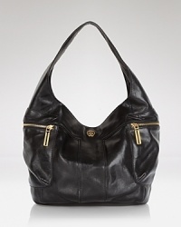 Lived in leather and perfect proportions define this shoulder right hobo from Tory Burch. Carry it for a touch of vintage-inspired luxury. Lived in leather and perfect proportions define this shoulder right hobo from Tory Burch. Carry it for a touch of vintage-inspired luxury.