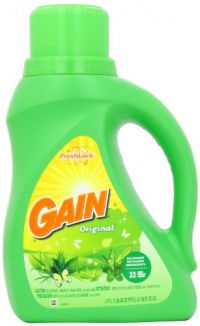Gain With Freshlock Original Liquid Detergent 32 Loads 50 Fl Oz (Pack of 2) Gain With Freshlock Original Liquid Detergent 32 Loads 50 Fl Oz (Pack of 2)