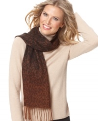 Leave boring winter basics to someone else. Cejon has you covered with this chic fringed scarf, available in your choice of print: cheetah, plaid or paisley. Leave boring winter basics to someone else. Cejon has you covered with this chic fringed scarf, available in your choice of print: cheetah, plaid or paisley.