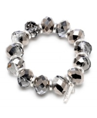 Add subtle sparkle for a cool, overall effect. Kenneth Cole New York bracelet features glass beads in a silver tone mixed metal setting. Bracelet stretches to fit wrist. Approximate length: 7-1/2 inches. Add subtle sparkle for a cool, overall effect. Kenneth Cole New York bracelet features glass beads in a silver tone mixed metal setting. Bracelet stretches to fit wrist. Approximate length: 7-1/2 inches.