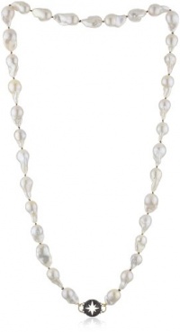 Mizuki 14k White Baroque Pearl Necklace with Diamond Starburst, 28 Mizuki 14k White Baroque Pearl Necklace with Diamond Starburst, 28