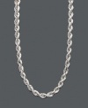 Get all tangled up in this sparkling rope chain. Crafted in 14k white gold with a hollow rope chain design. Approximate length: 30 inches.
