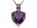 Genuine Amethyst Pendant by Effy Collection® in 14 kt Rose Gold LIFETIME WARRANTY
