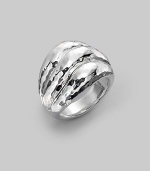 From the Glamazon Collection. Triple rows of undulating waves in hammered sterling silver.Sterling silver Width, about ¾ Imported Additional Information Women's Ring Size Guide 