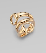 A gorgeous 3-row design with two horsebits in warm 18k pink gold. 18k pink goldWidth, about ½Made in Italy