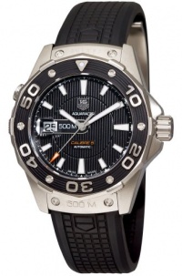 TAG Heuer Men's WAJ2110.FT6015 Aquaracer Calibre 5 Automatic 500M Black Rubber Watch TAG Heuer Men's WAJ2110.FT6015 Aquaracer Calibre 5 Automatic 500M Black Rubber Watch