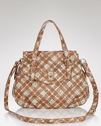 MARC BY MARC JACOBS taps the textured trend with this printed satchel. Roomy, luxe and infused with the brand's quirky-cool, this bag instantly updates your style status. MARC BY MARC JACOBS taps the textured trend with this printed satchel. Roomy, luxe and infused with the brand's quirky-cool, this bag instantly updates your style status.