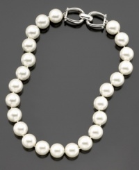 Big, beautiful glass pearls galore. Turn heads with this glass pearl necklace by Lauren Ralph Lauren. Approximate length: 18 inches. Big, beautiful glass pearls galore. Turn heads with this glass pearl necklace by Lauren Ralph Lauren. Approximate length: 18 inches.
