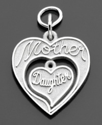 Capture the essence of a beautiful bond that can never be broken. This Mother & Daughter charm is crafted in sterling silver, by Rembrandt Charms. Approximate drop: 1 inch.