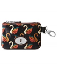 Change things up with this colorful coin purse from Fossil. The sturdy coated canvas is equipped with secure top zipper, side clip and interior ID window, so your stash stays safe and secure. Change things up with this colorful coin purse from Fossil. The sturdy coated canvas is equipped with secure top zipper, side clip and interior ID window, so your stash stays safe and secure.