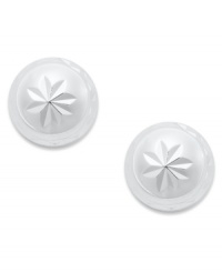 A taste of springtime. Giani Bernini's pretty flower dome earrings are crafted in polished sterling silver and make for a feminine addition to any look. Approximate diameter: 3/8 inch. A taste of springtime. Giani Bernini's pretty flower dome earrings are crafted in polished sterling silver and make for a feminine addition to any look. Approximate diameter: 3/8 inch.