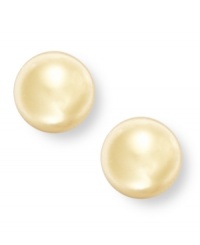Simple polish. Classic ball stud earrings (10 mm) update any look. Crafted in 24k gold over sterling silver, by Giani Bernini. Approximate diameter: 2/5 inch. Simple polish. Classic ball stud earrings (10 mm) update any look. Crafted in 24k gold over sterling silver, by Giani Bernini. Approximate diameter: 2/5 inch.