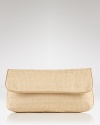 Tap into texture with this chic raffia clutch from Elie Tahari. Ideal for a trip to the tropics or a summer eve in the city, it's on-trend with a bold print and arm full of eclectic bangles.