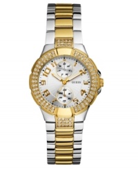With a flair for the dramatic, a gorgeous GUESS watch that welcomes compliments. With a flair for the dramatic, a gorgeous GUESS watch that welcomes compliments.