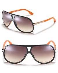 The classic aviator gets a pop of color with neon interior and arms. The classic aviator gets a pop of color with neon interior and arms.