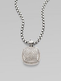 From the Albion Collection. Set in sterling silver this diamond enhancer is a dazzling peice. Diamonds, 2tcw Size, about ½L X ½ W Imported Please note: Chain sold separately. 