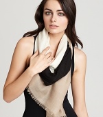 Carry the colorblock trend over to your accessories with this beautiful wool scarf from Echo.