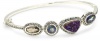 Judith Jack Moorea Sterling Silver, Quartz and Druzy Bangle Bracelet